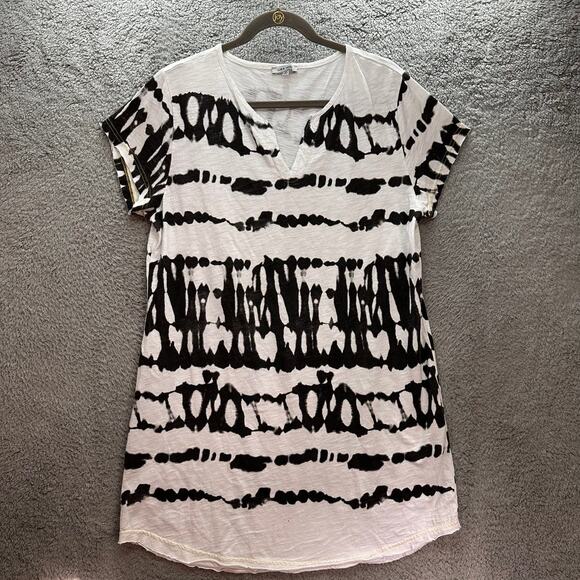 Lisa Todd Women's XL Short Sleeve Shirt Tie Die Style Lightweight Raw Hem - Picture 1 of 10